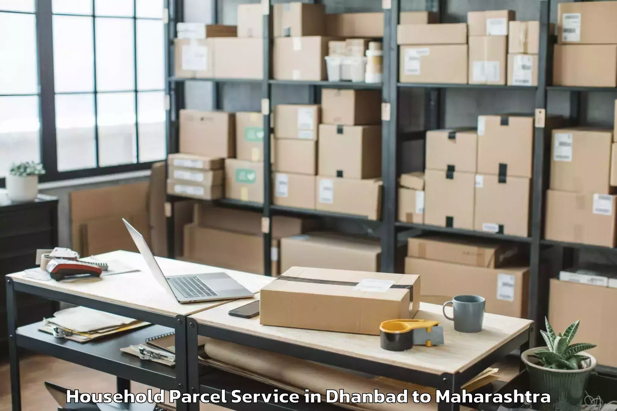 Easy Dhanbad to Kurkheda Household Parcel Booking